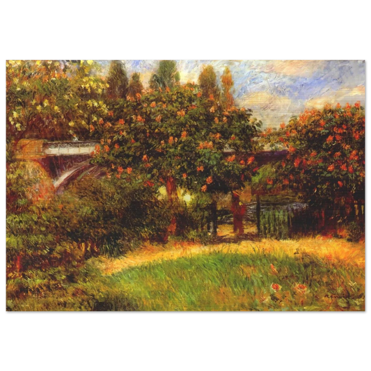 Railway Bridge at Chatou - Pierre-Auguste Renoir Brushed Aluminum Print - 70x100 cm / 28x40 inches | Pierre-Auguste Renoir Aluminum Print | Pierre-Auguste Renoir Prints