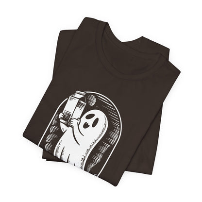 Solo un papá que siempre regresaba con leche camiseta de Halloween - Camiseta de manga corta unisex