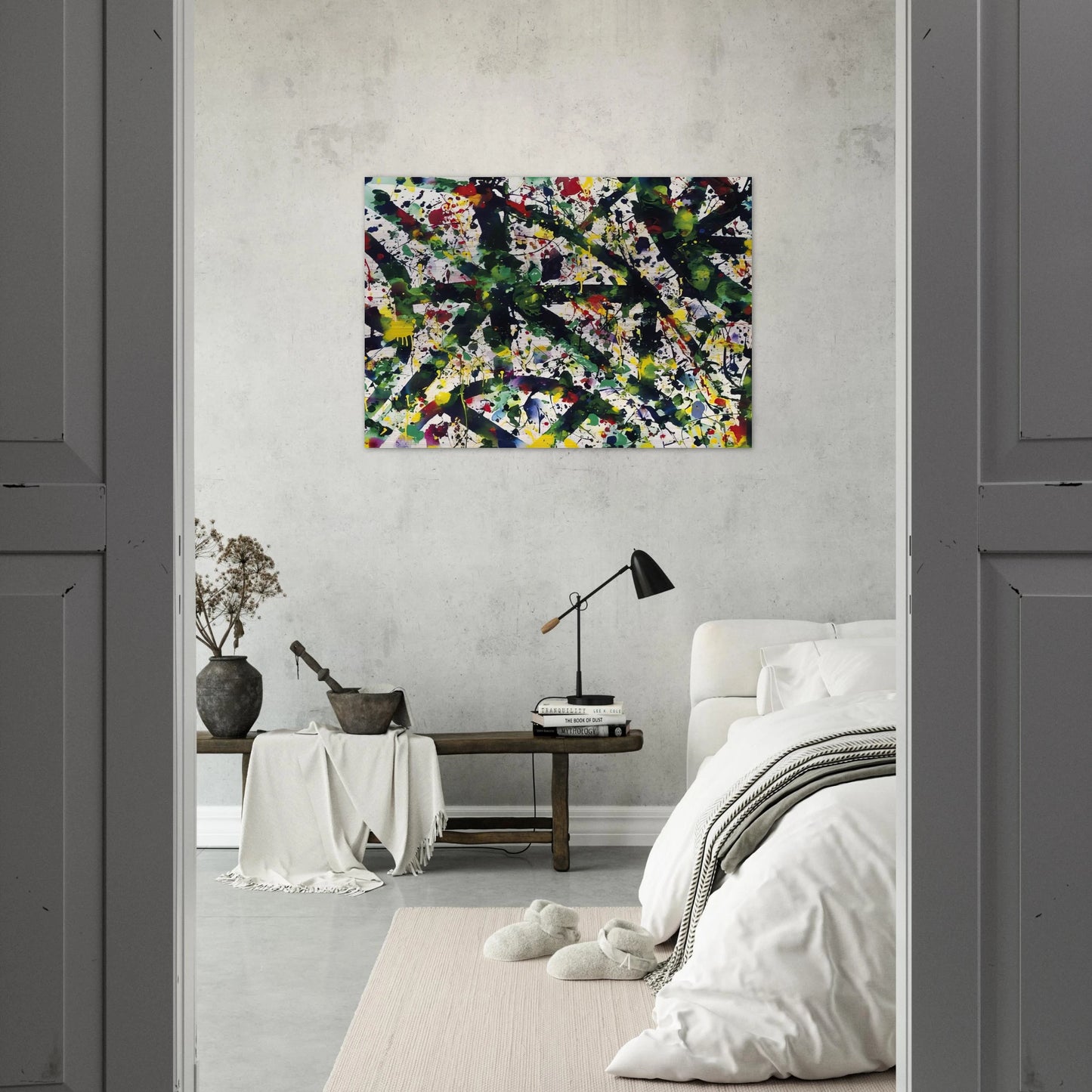 Green Buddha - Sam Francis Brushed Aluminum Print - 70x100 cm / 28x40 inches | Sam Francis Aluminum Print | Sam Francis Prints