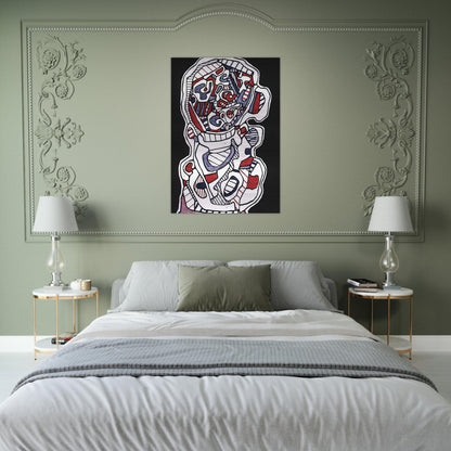 TEA VII - Jean Dubuffet Brushed Aluminum Print - 70x100 cm / 28x40 inches | Jean Dubuffet Aluminum Print | Jean Dubuffet Prints
