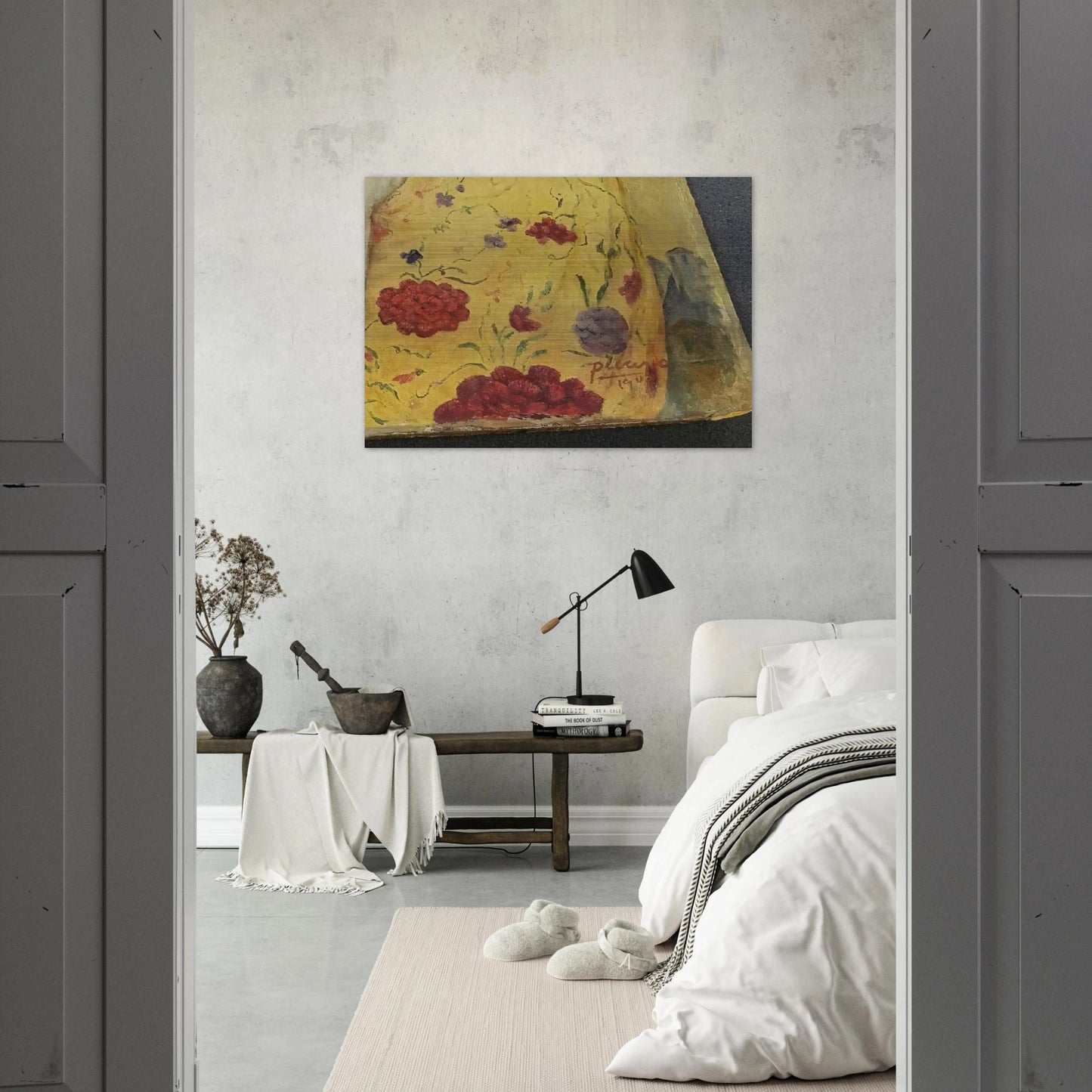 La Maja con Bandolina - 1907  Rome, Italy - Pablo Picasso Brushed Aluminum Print - 70x100 cm / 28x40 inches | Pablo Picasso Aluminum Print | Pablo Picasso Prints