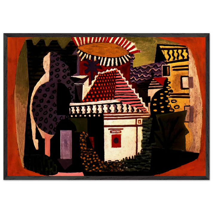 Landscape of Juan-les-Pins - Pablo Picasso 70x100 cm / 28x40 inches Framed Art Print – Black Wooden Frame