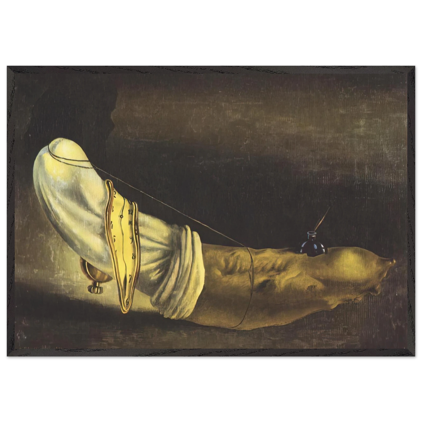 ANTHROPOMORPHIC BREAD - Salvador Dali 70x100 cm / 28x40 inches Framed Art Print – Black Wooden Frame