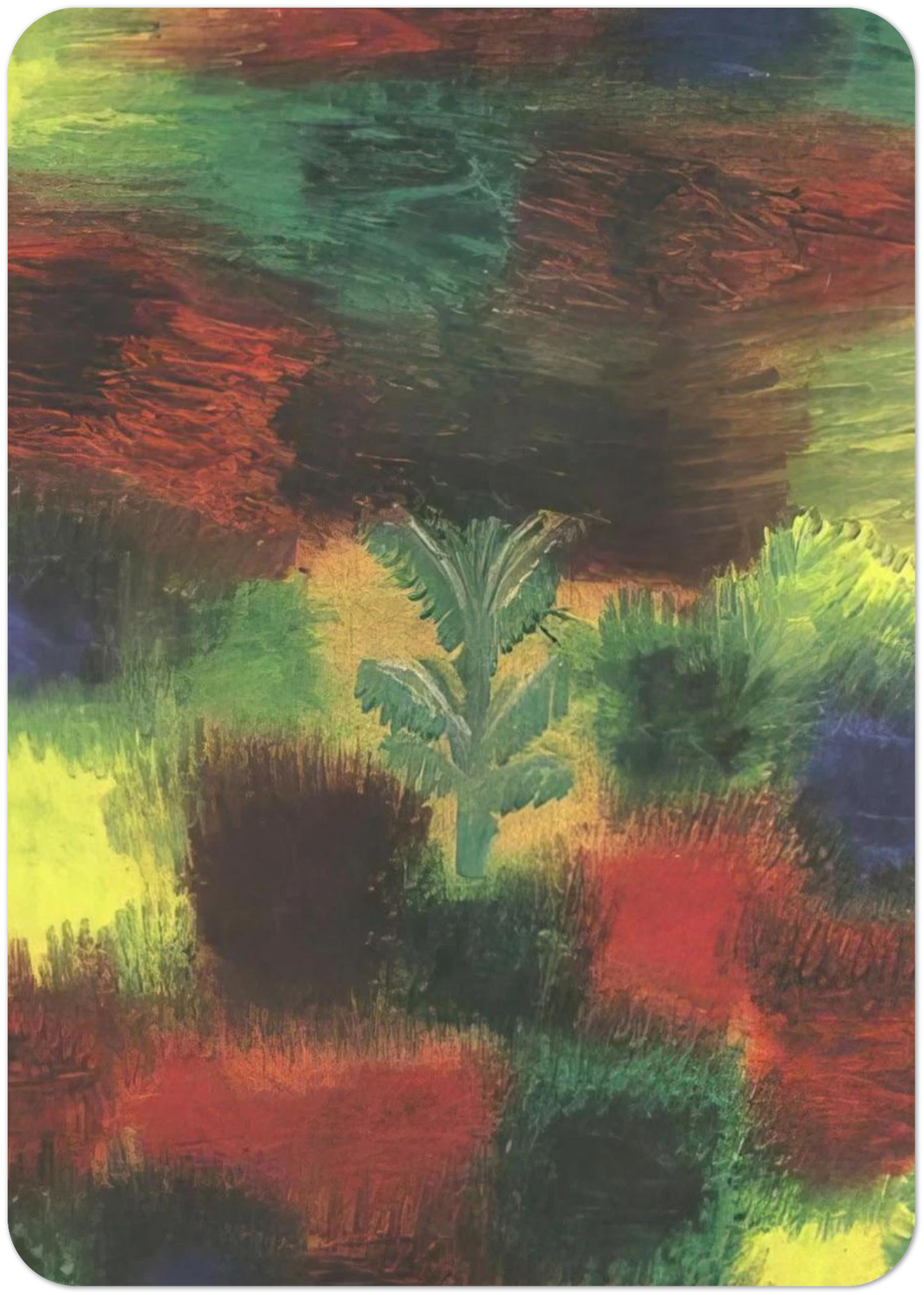 LITTLE TREE AMID SHRUBBERY 1919 By Paul Klee Pack of 10 Post Cards | Paul Klee Post Cards | A6 (10.5 x 14.8 cm) - 4.1 x 5.8 inches