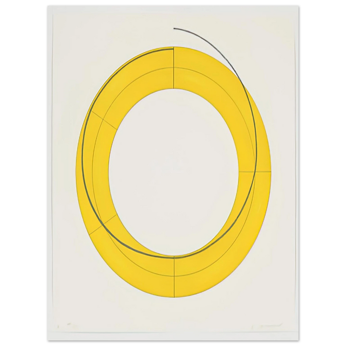 Robert Mangold - RING A YELLOW 2010  75x100 cm / 30x40inches Fine Art Poster