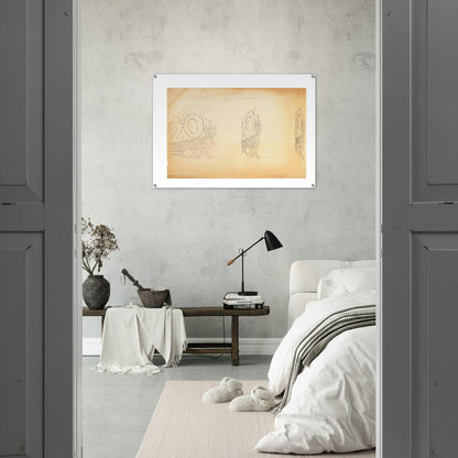 TRADEMARK STUDY 1 1962 - Edward Ruscha Acrylic Print - 70x100 cm / 28x40″ inches