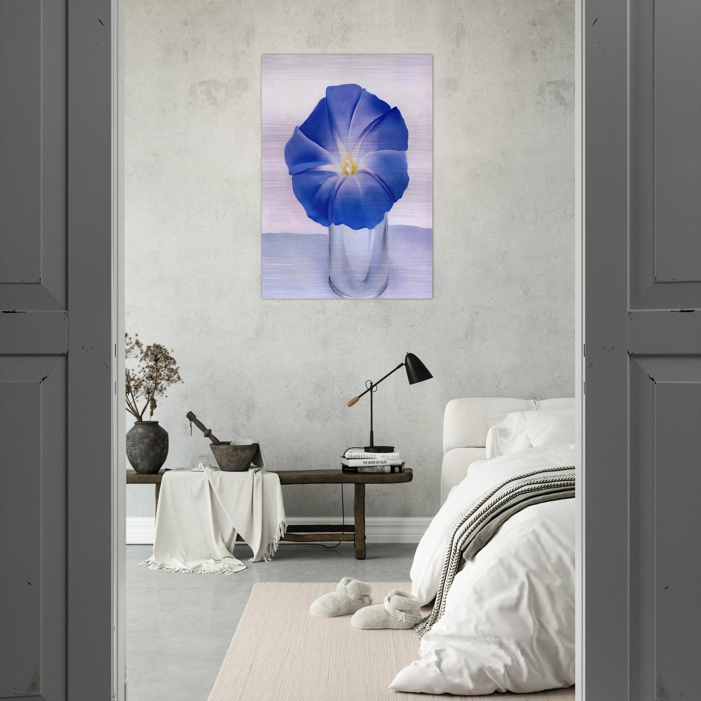 Blue Morning Glory - Georgia O'Keeffe Brushed Aluminum Print - 70x100 cm / 28x40 inches | Georgia O'Keeffe Aluminum Print | Georgia O'Keeffe Prints