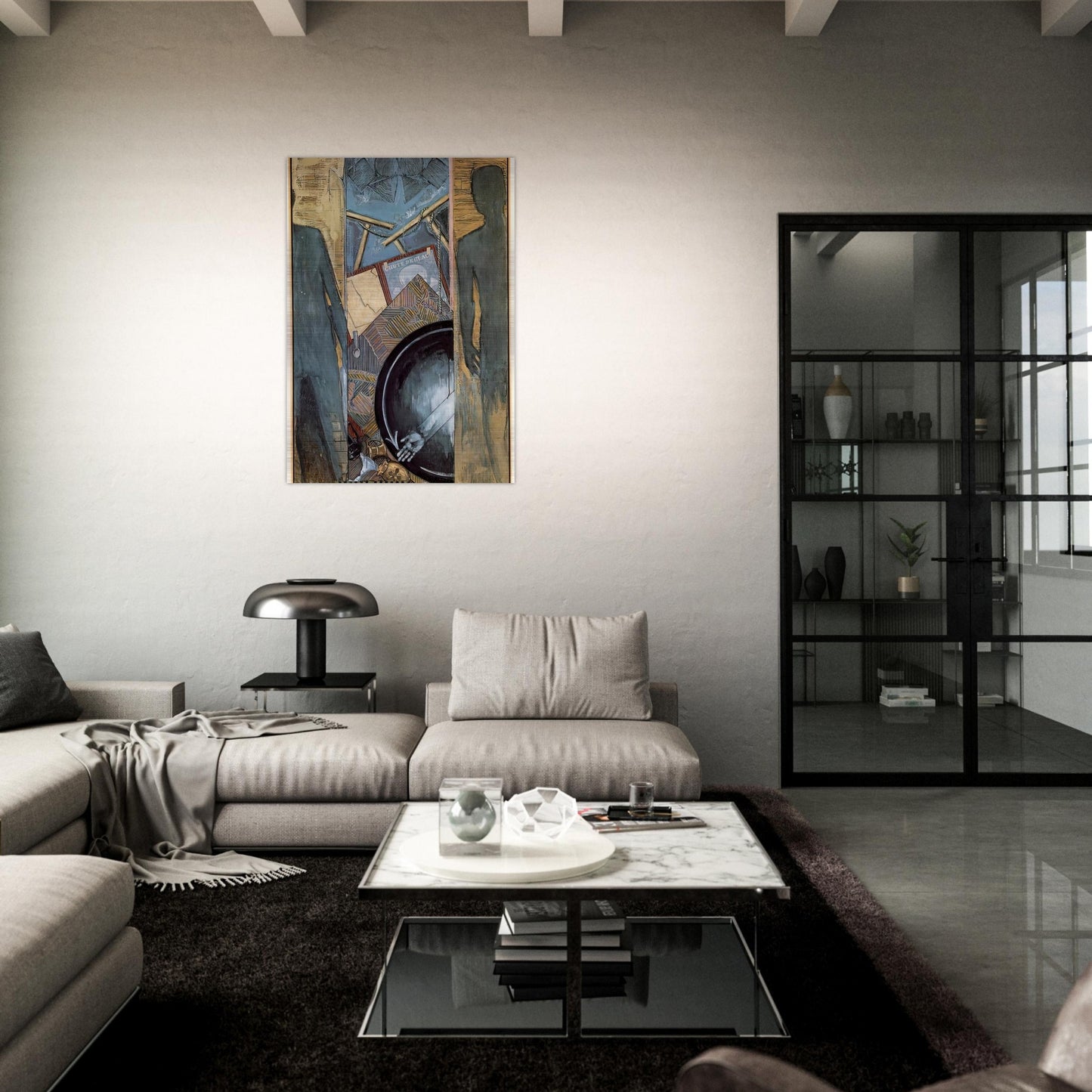 FALL - Jasper Johns Brushed Aluminum Print - 70x100 cm / 28x40 inches | Jasper Johns Aluminum Print | Jasper Johns Prints