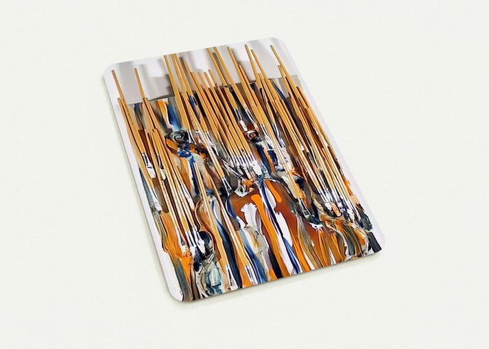 Paintbrushes  Violin - II - 1980 By Arman Pack of 10 Post Cards | Arman Post Cards | A6 (10.5 x 14.8 cm) - 4.1 x 5.8 inches