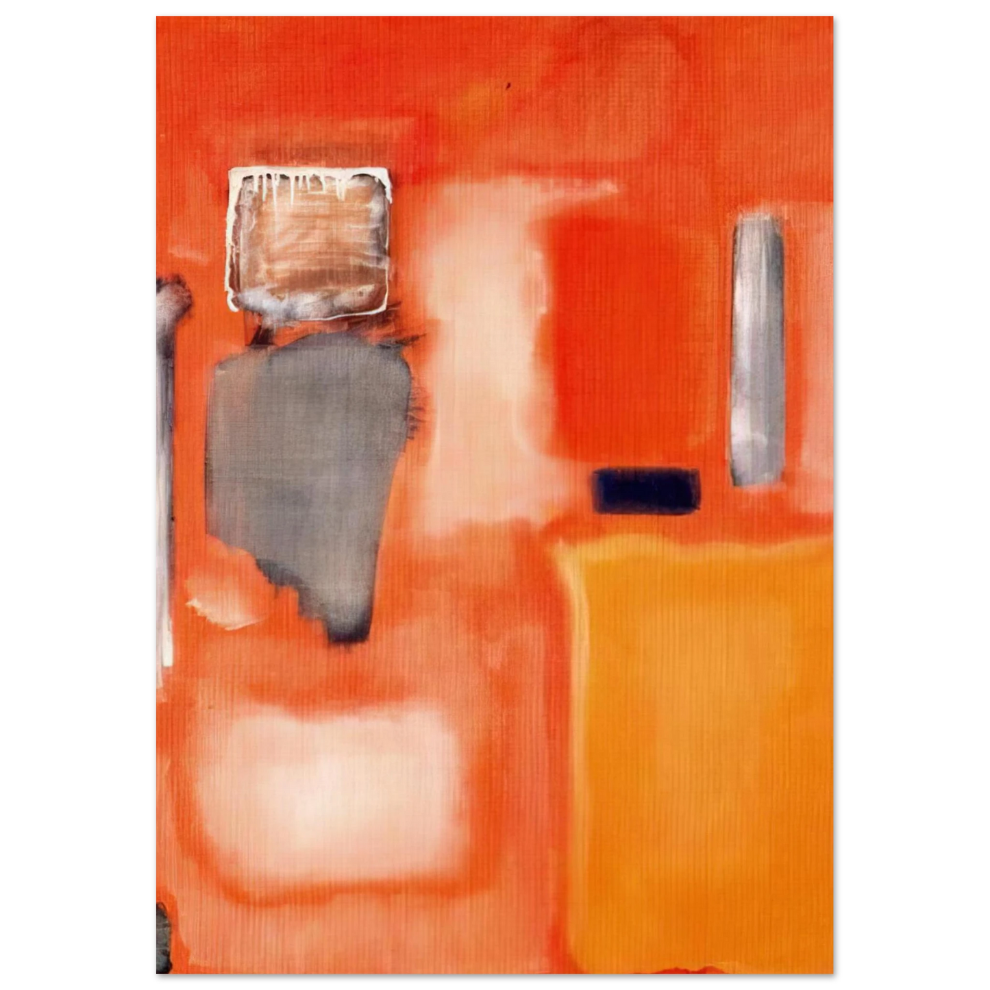 Mark Rothko - No. 19 - 1949 Wall Art - 30x40 cm / 12x16 inches - Premium Wooden Framed Poster With Fine Art Paper-canvas - Black frame