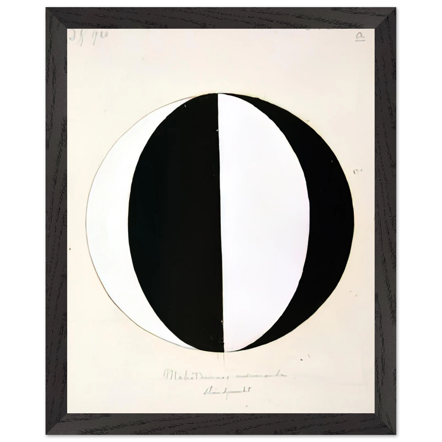 Hilma af Klint - THE MAHATMAS PRESENT STANDING POINT SERIES II NO 2A 1920 Wall art - 20x25 cm / 8x10 inches - Fine Art Poster-canvas - -