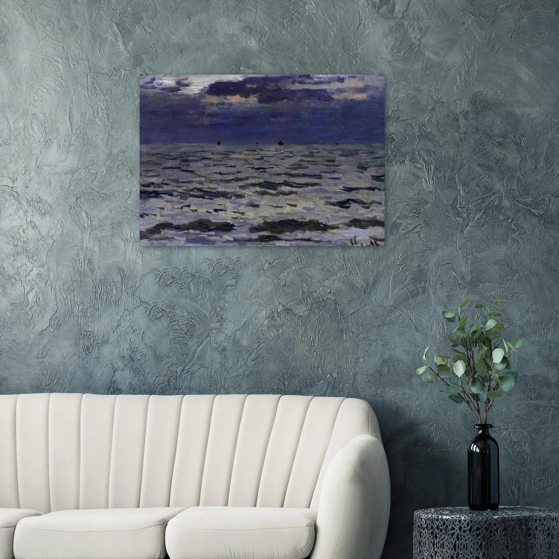 Seascape - claude monet Brushed Aluminum Print - 70x100 cm / 28x40 inches | claude monet Aluminum Print | claude monet Prints