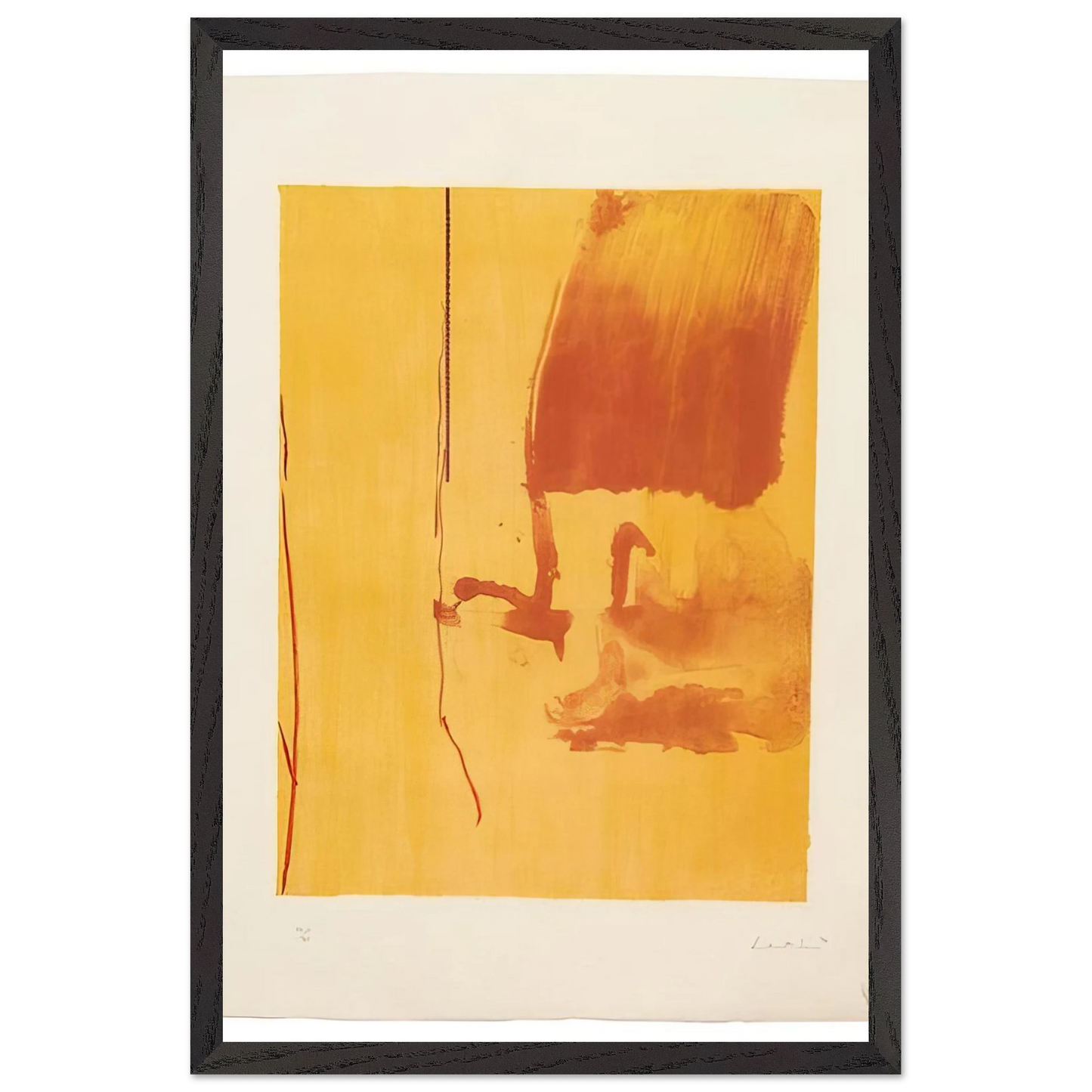 Helen Frankenthaler - Harvest - 1976 Wall art - 20x25 cm / 8x10 inches - Premium Wooden Framed Poster With Fine Art Paper-canvas - White frame