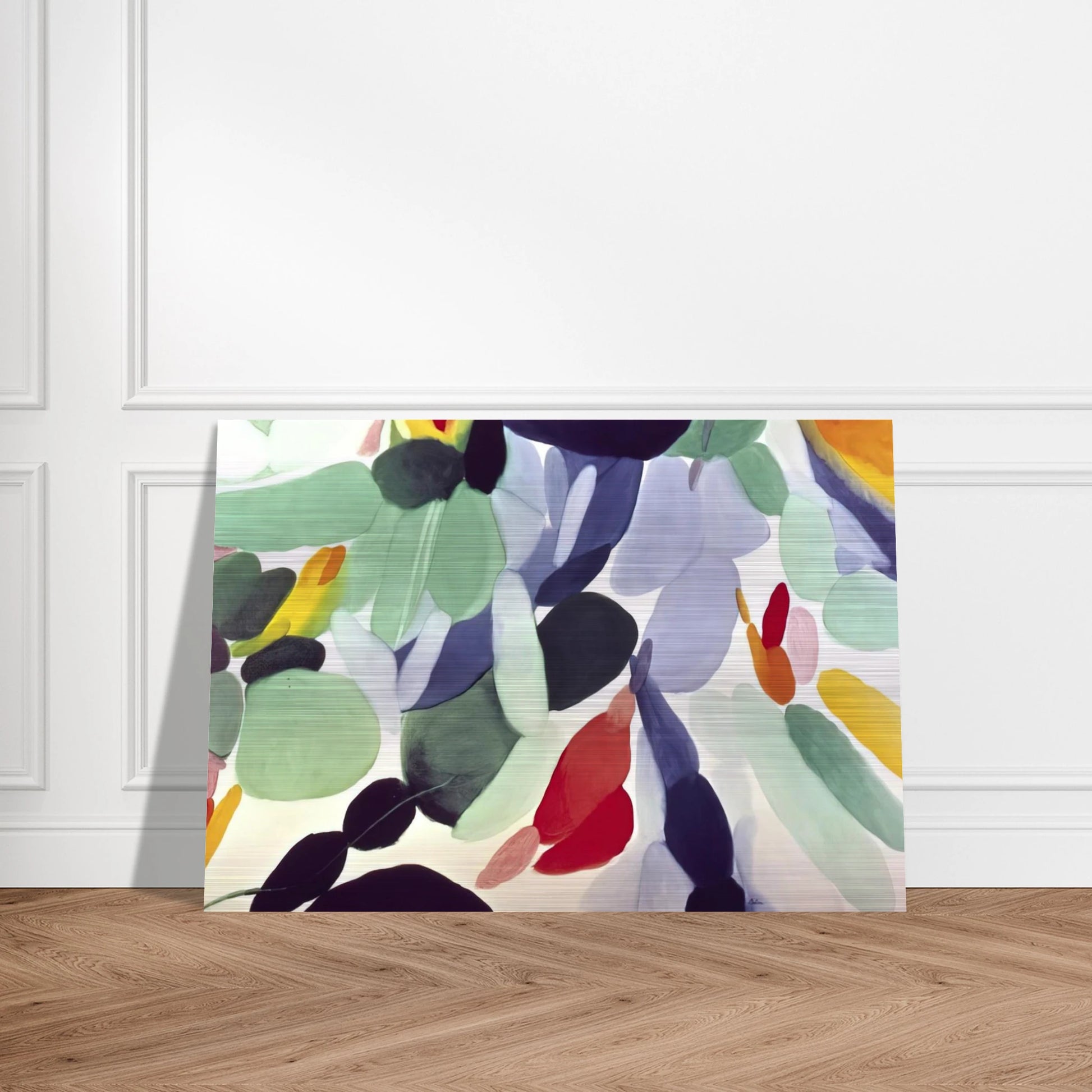 Seven Green Leagues - Alice Baber Brushed Aluminum Print - 70x100 cm / 28x40 inches | Alice Baber Aluminum Print | Alice Baber Prints
