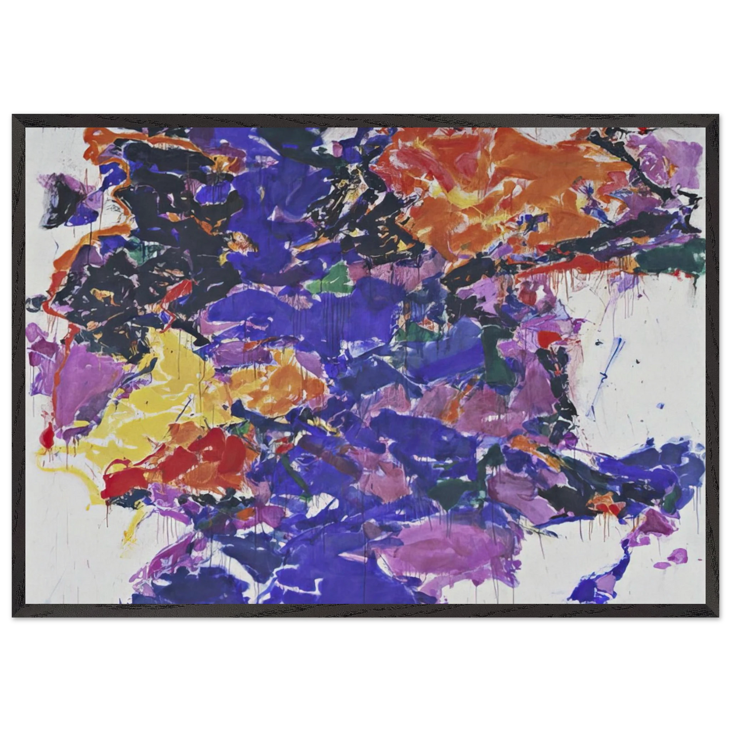 Towards Disappearance II - Sam Francis 70x100 cm / 28x40 inches Framed Art Print – Black Wooden Frame