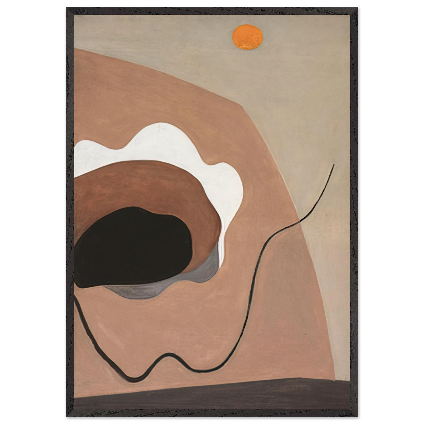 UNTITLED 1930 - Alexander Calder 70x100 cm / 28x40 inches Framed Art Print – Black Wooden Frame