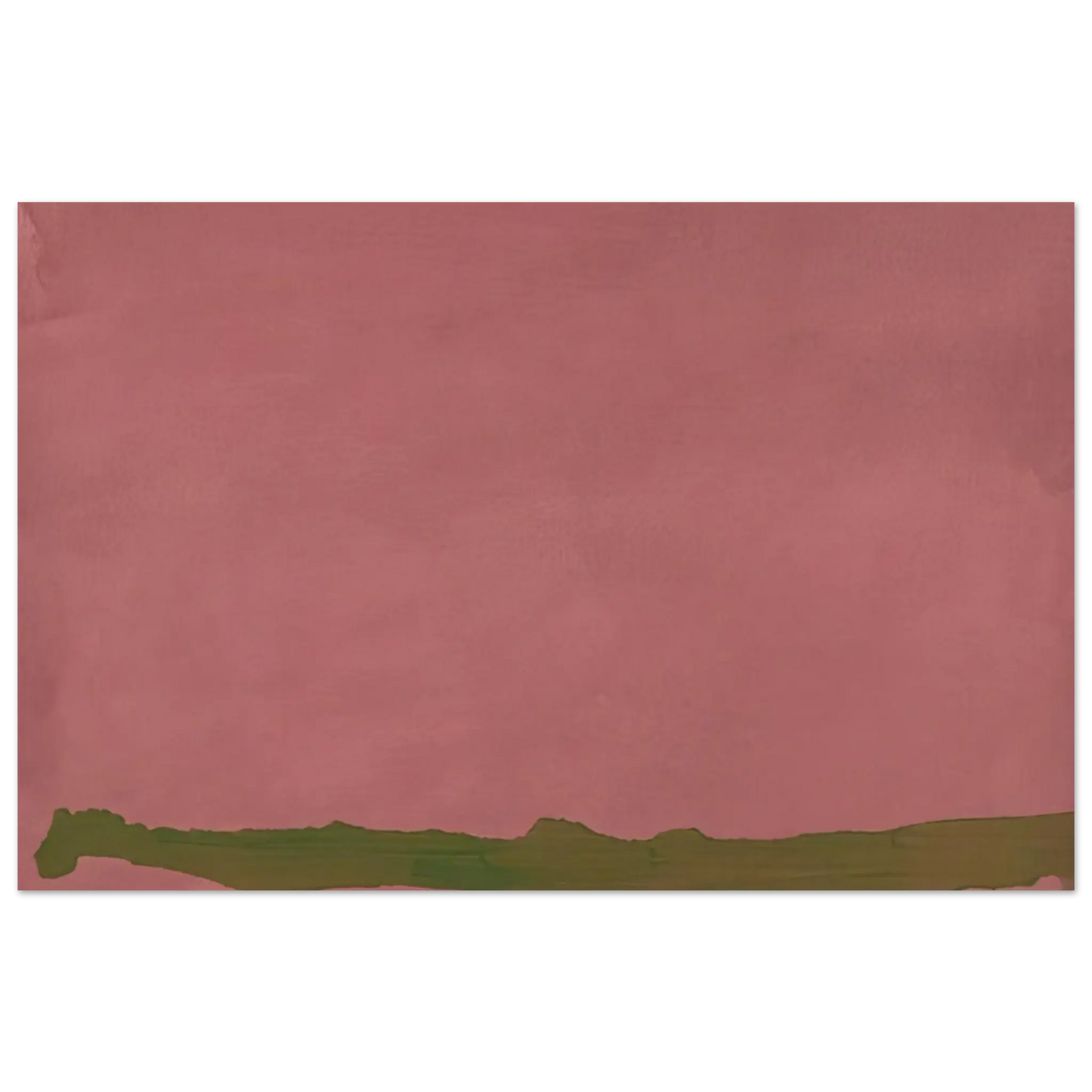 Helen Frankenthaler - Green Likes Mauve - 1970 Wall art - 27x35 cm / 11x14 Inches - Premium Wooden Framed Poster With Fine Art Paper - Black frame