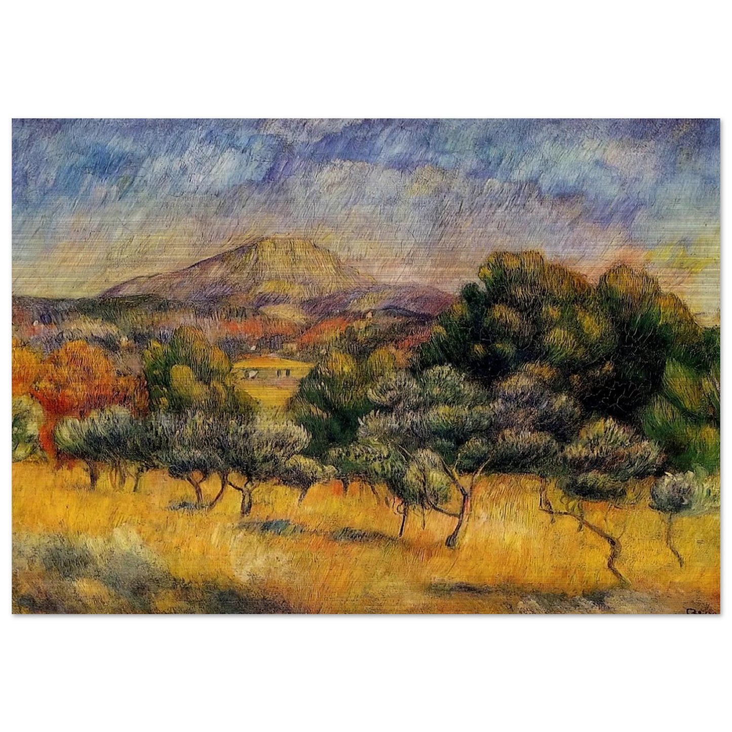Mount Sainte Victoire - Pierre-Auguste Renoir Brushed Aluminum Print - 70x100 cm / 28x40 inches | Pierre-Auguste Renoir Aluminum Print | Pierre-Auguste Renoir Prints