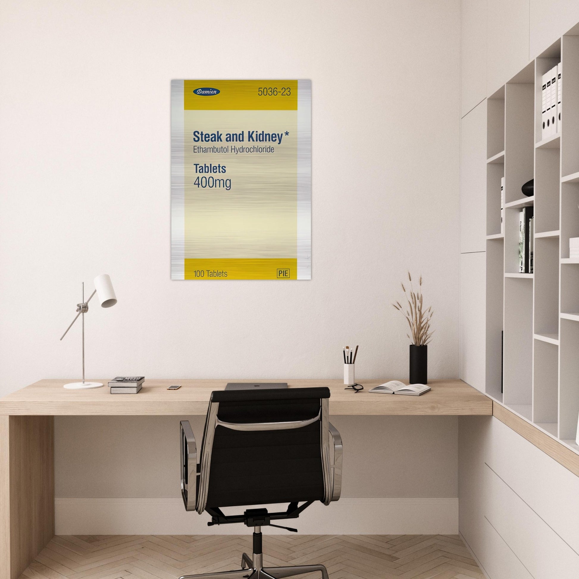 STEAK AND KIDNEY 1999 - Damien Hirst Brushed Aluminum Print - 70x100 cm / 28x40 inches | Damien Hirst Aluminum Print | Damien Hirst Prints