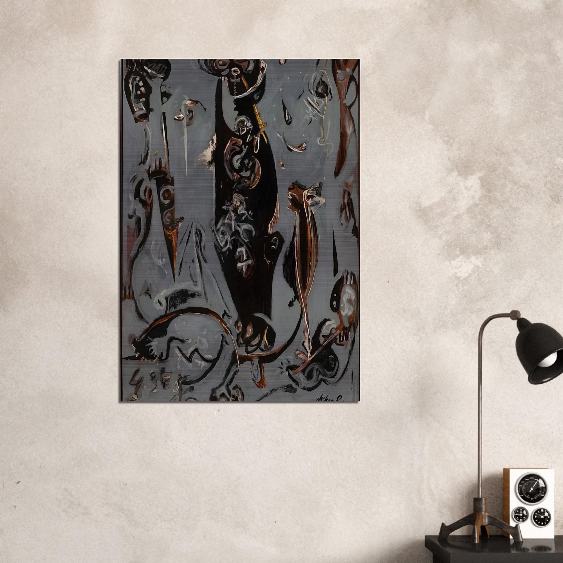 TOTEM LESSON 2 1945 - Jackson Pollock Brushed Aluminum Print - 70x100 cm / 28x40 inches | Jackson Pollock Aluminum Print | Jackson Pollock Prints