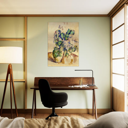 Leaves in a Green Pot - Paul Cézanne Brushed Aluminum Print - 70x100 cm / 28x40 inches | Paul Cézanne Aluminum Print | Paul Cézanne Prints