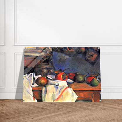Still Life with Pomegranate and Pears - Paul Cézanne Acrylic Print - 70x100 cm / 28x40″ inches