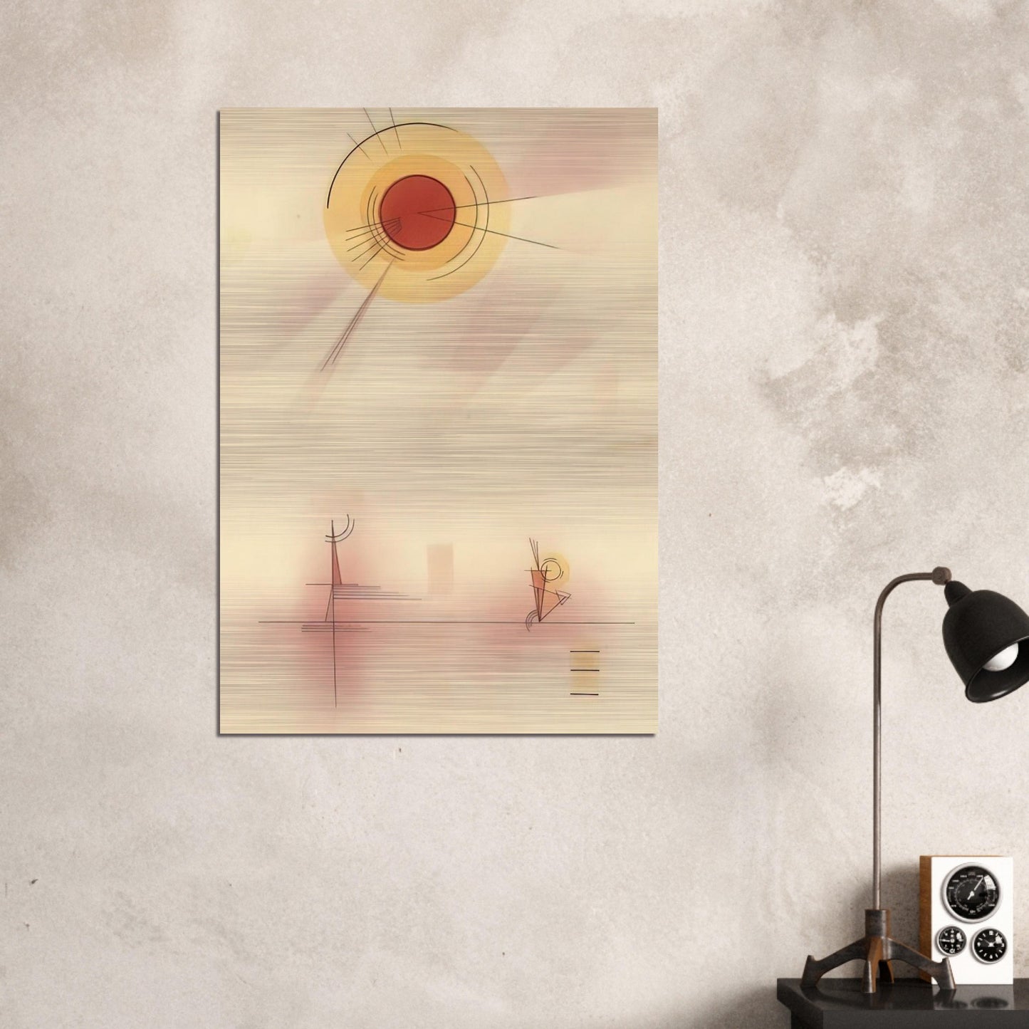 STRAHLEN 1929 - Wassily Kandinsky Brushed Aluminum Print - 70x100 cm / 28x40 inches | Wassily Kandinsky Aluminum Print | Wassily Kandinsky Prints