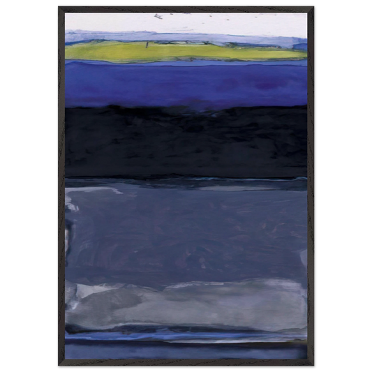 Blue Space - 1954 - Thomas Downing 70x100 cm / 28x40 inches Framed Art Print – Black Wooden Frame