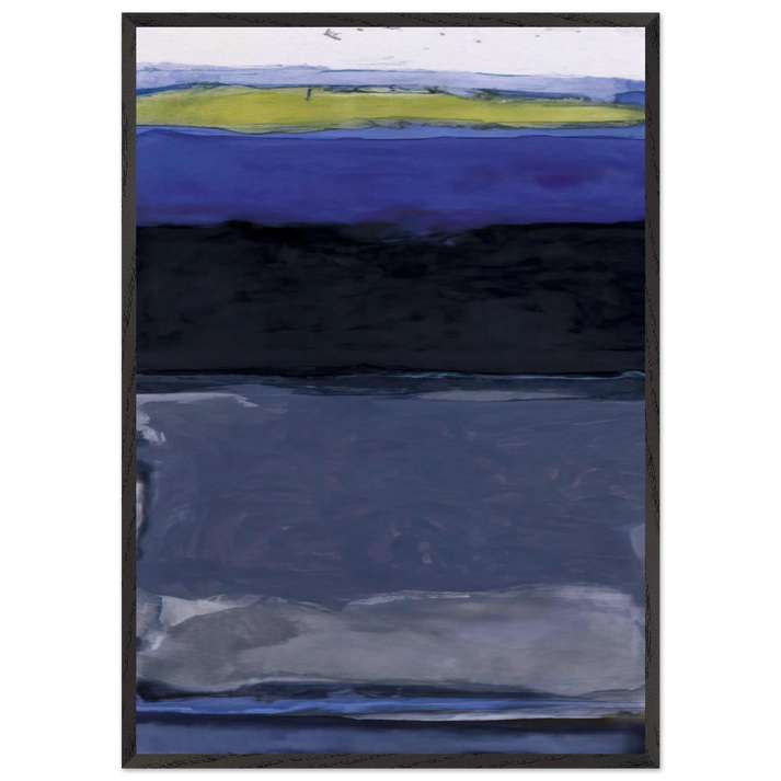 Blue Space - 1954 - Thomas Downing 70x100 cm / 28x40 inches Framed Art Print – Black Wooden Frame