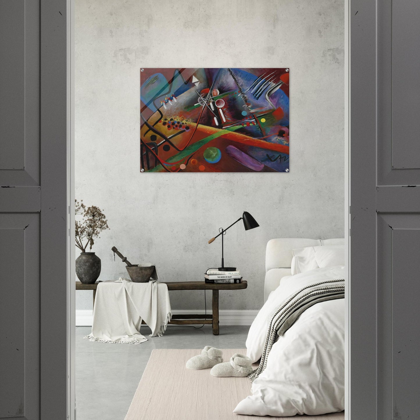 CON ROSO 1918 - Rudolf Bauer Acrylic Print - 70x100 cm / 28x40″ inches