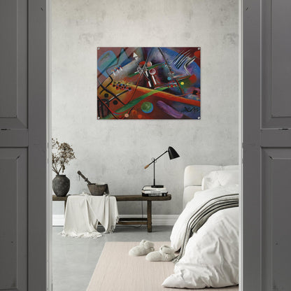 CON ROSO 1918 - Rudolf Bauer Acrylic Print - 70x100 cm / 28x40″ inches
