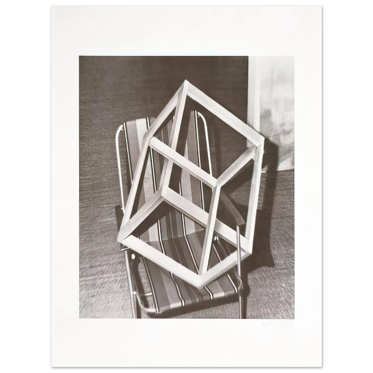 Gerhard Richter - CUBE ON LAWNCHAIR  75x100 cm / 30x40inches Fine Art Poster