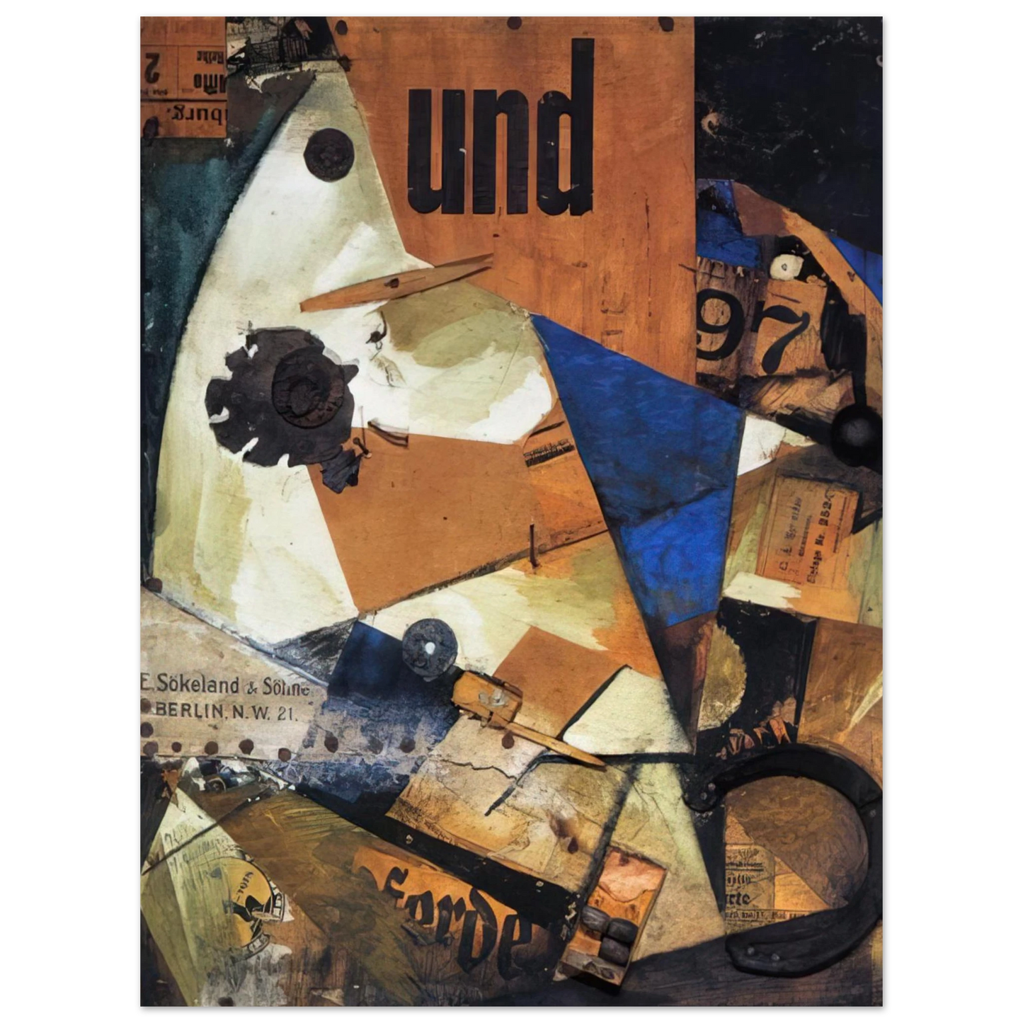 Kurt Schwitters - THE AND PICTURE 1919  75x100 cm / 30x40inches Fine Art Poster