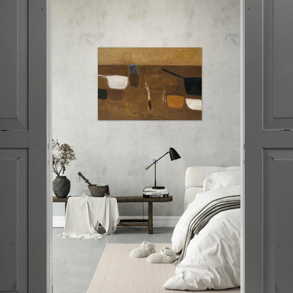 Brown Still Life - 1957 - William Scott Brushed Aluminum Print - 70x100 cm / 28x40 inches | William Scott Aluminum Print | William Scott Prints