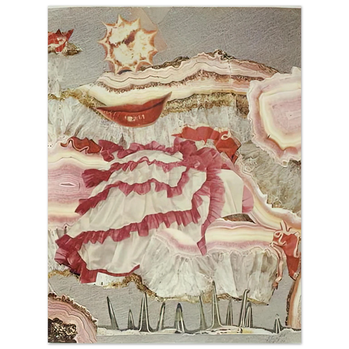 Hannah Hoch - AROUND A RED MOUTH 1967  75x100 cm / 30x40inches Fine Art Poster