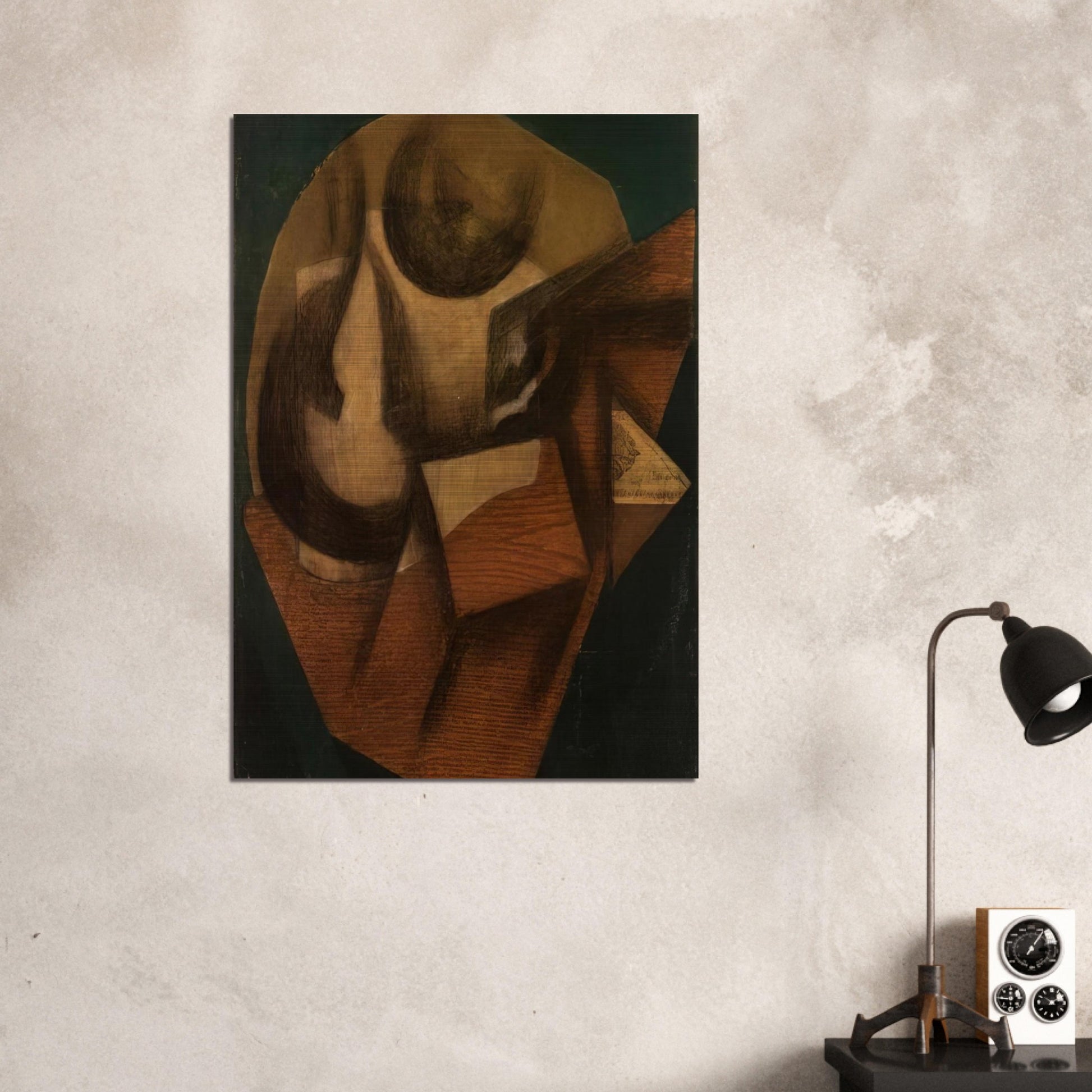 THE GLASS 1914 - Juan Gris Brushed Aluminum Print - 70x100 cm / 28x40 inches | Juan Gris Aluminum Print | Juan Gris Prints