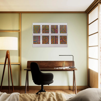 Color Bands Wadsworth Portfolio - Sol LeWitt Brushed Aluminum Print - 70x100 cm / 28x40 inches | Sol LeWitt Aluminum Print | Sol LeWitt Prints