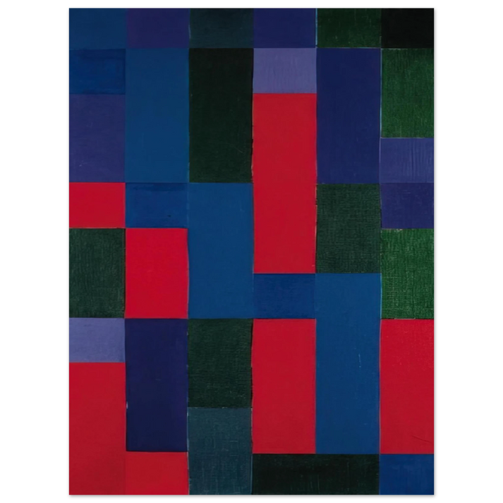 Johannes Itten - Grn-Blau-Rot - 1967  75x100 cm / 30x40inches Fine Art Poster