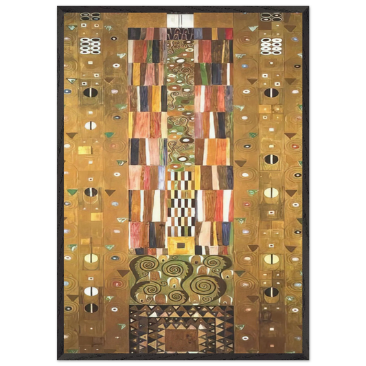DESIGN FOR THE STOCLETFRIES - Gustav Klimt 70x100 cm / 28x40 inches Framed Art Print – Black Wooden Frame