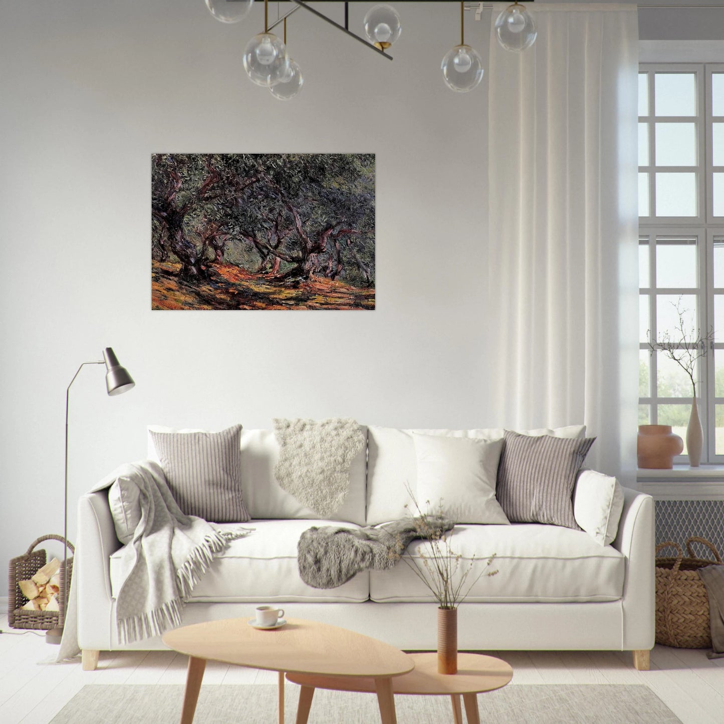 Olive Trees in Bordigher - claude monet Brushed Aluminum Print - 70x100 cm / 28x40 inches | claude monet Aluminum Print | claude monet Prints