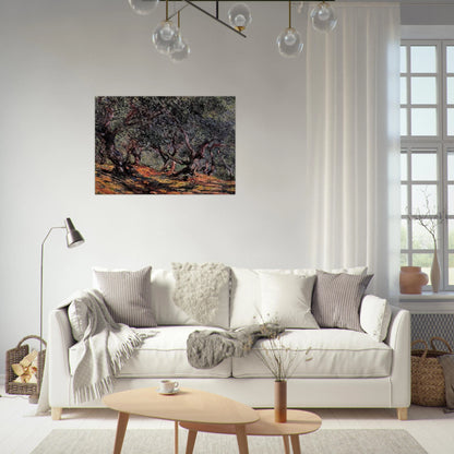 Olive Trees in Bordigher - claude monet Brushed Aluminum Print - 70x100 cm / 28x40 inches | claude monet Aluminum Print | claude monet Prints