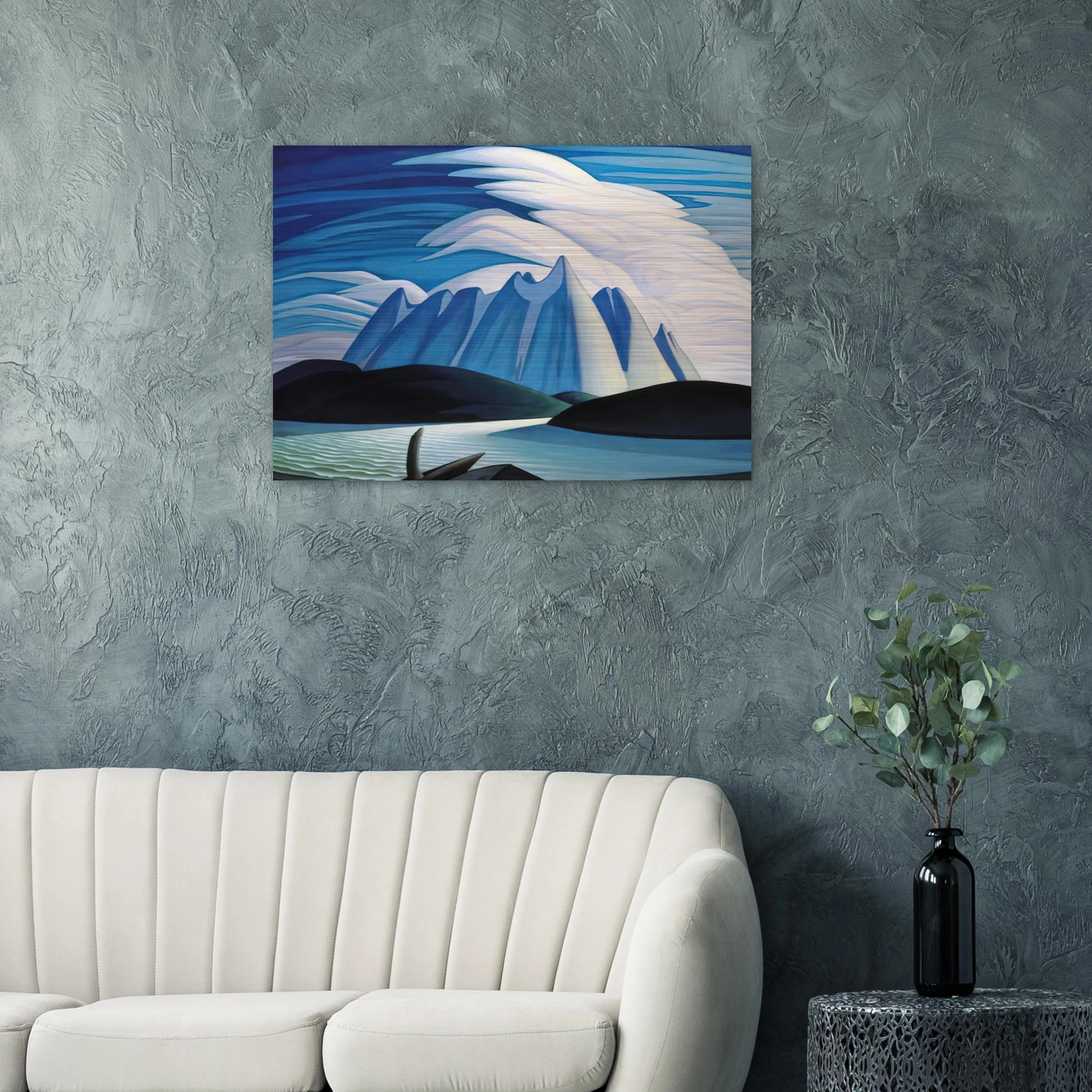 Lake and Mountains - 1928 - Lawren Harris Brushed Aluminum Print - 70x100 cm / 28x40 inches | Lawren Harris Aluminum Print | Lawren Harris Prints