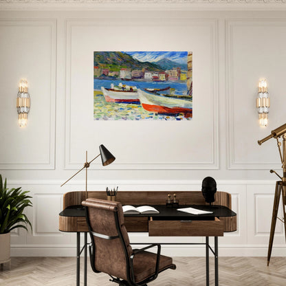 RAPALLO BOATS - Wassily Kandinsky Brushed Aluminum Print - 70x100 cm / 28x40 inches | Wassily Kandinsky Aluminum Print | Wassily Kandinsky Prints