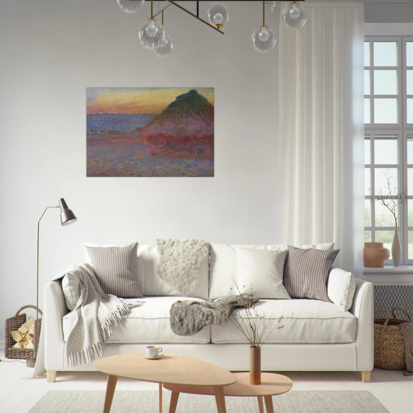 Grainstack in the Sunlight - claude monet Brushed Aluminum Print - 70x100 cm / 28x40 inches | claude monet Aluminum Print | claude monet Prints