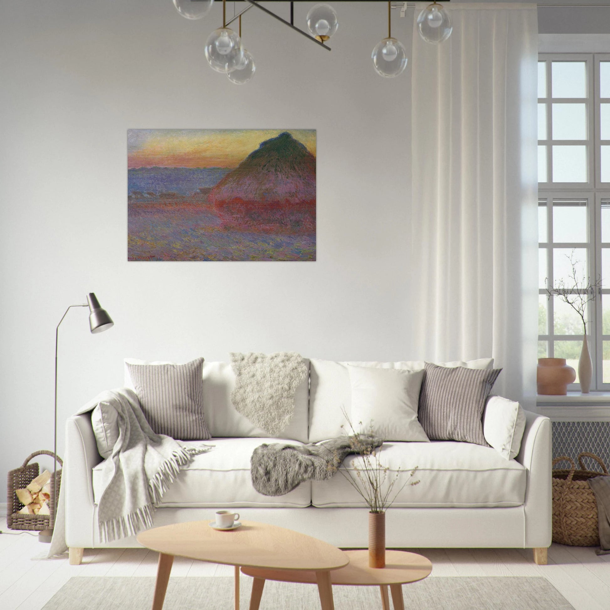 Grainstack in the Sunlight - claude monet Brushed Aluminum Print - 70x100 cm / 28x40 inches | claude monet Aluminum Print | claude monet Prints