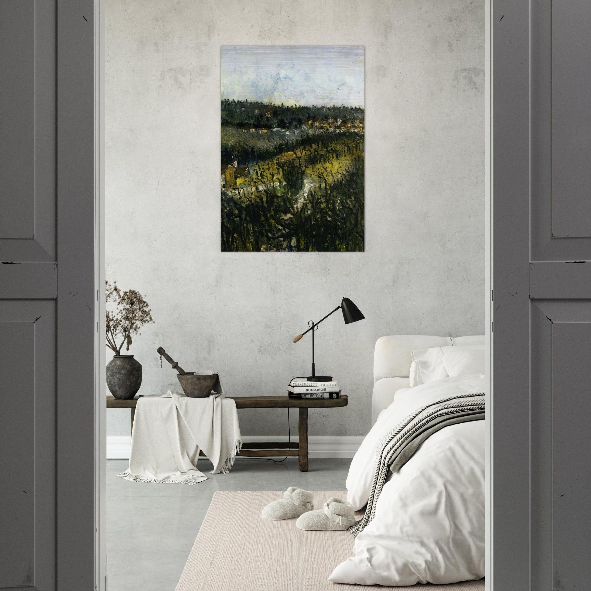 NEAR MONTMAGNY - Maurice Utrillo Brushed Aluminum Print - 70x100 cm / 28x40 inches | Maurice Utrillo Aluminum Print | Maurice Utrillo Prints