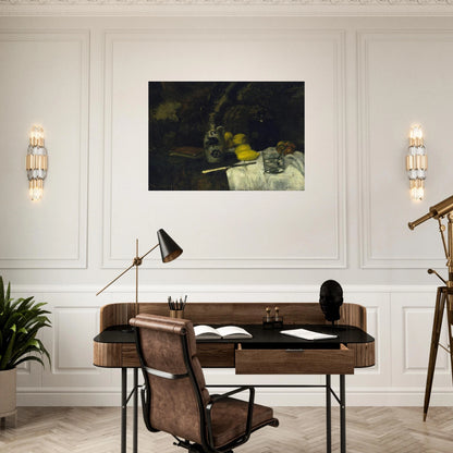 LEMONS AND BOTTLE OF DUTCH GIN 1896 - Henri Matisse Brushed Aluminum Print - 70x100 cm / 28x40 inches | Henri Matisse Aluminum Print | Henri Matisse Prints