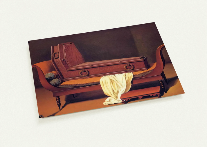 PERSPECTIVE MADAME RECAMIER BY DAVID 1949 By Rene Magritte Pack of 10 Post Cards | Rene Magritte Post Cards | A6 (10.5 x 14.8 cm) - 4.1 x 5.8 inches