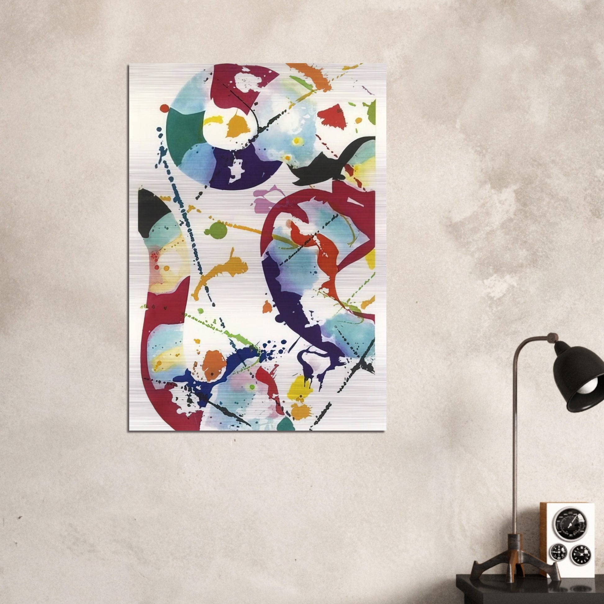 Untitled  SFE-85  - Sam Francis Brushed Aluminum Print - 70x100 cm / 28x40 inches | Sam Francis Aluminum Print | Sam Francis Prints