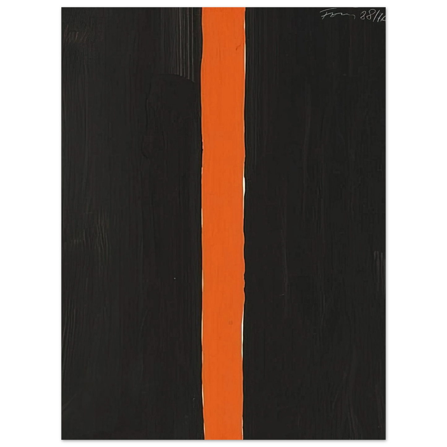 Gunther Forg - Untitled Black and Orange - 1988  75x100 cm / 30x40inches Fine Art Poster